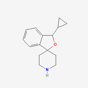 molecular formula C15H19NO B12858092 3-cyclopropyl-3H-spiro[isobenzofuran-1,4'-piperidine] 
