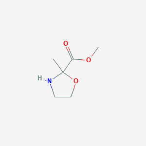 molecular formula C6H11NO3 B12858125 Methyl 2-methyloxazolidine-2-carboxylate 
