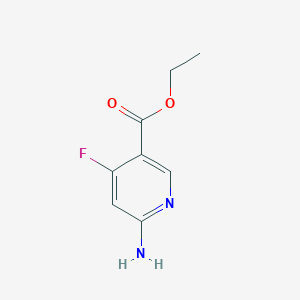 molecular formula C8H9FN2O2 B12858179 Ethyl 6-amino-4-fluoronicotinate 