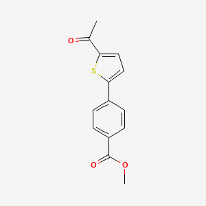 molecular formula C14H12O3S B12858184 Methyl 4-(5-acetyl-2-thienyl)benzoate 