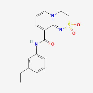 molecular formula C16H17N3O3S B12858193 N-(3-Ethylphenyl)-3,4-dihydropyrido[2,1-c][1,2,4]thiadiazine-9-carboxamide 2,2-dioxide 