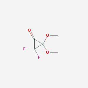 molecular formula C5H6F2O3 B12858208 2,2-Difluoro-3,3-Dimethoxycyclopropanone 