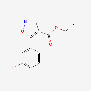 molecular formula C12H10INO3 B12858262 Ethyl 5-(3-iodophenyl)isoxazole-4-carboxylate 