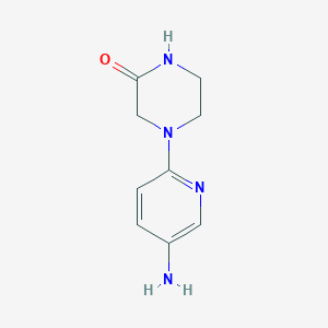 molecular formula C9H12N4O B1285827 4-(5-Aminopyridin-2-yl)piperazin-2-one CAS No. 926262-86-4
