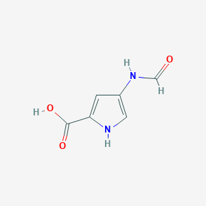 molecular formula C6H6N2O3 B12858404 4-Formamido-1H-pyrrole-2-carboxylic acid CAS No. 85406-57-1