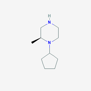 molecular formula C10H20N2 B12858433 (S)-1-Cyclopentyl-2-methyl-piperazine 