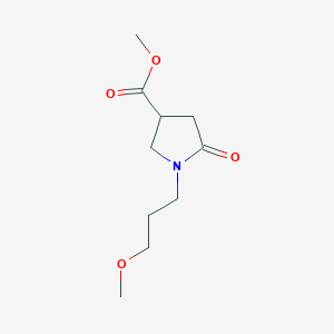 molecular formula C10H17NO4 B12858447 Methyl 1-(3-methoxypropyl)-5-oxopyrrolidine-3-carboxylate 