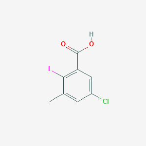 molecular formula C8H6ClIO2 B12858453 5-Chloro-2-iodo-3-methylbenzoic acid 