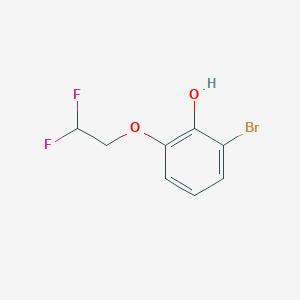 molecular formula C8H7BrF2O2 B12858473 2-Bromo-6-(2,2-difluoroethoxy)phenol 
