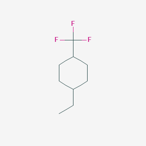 molecular formula C9H15F3 B12858486 trans-1-Ethyl-4-trifluoromethyl-cyclohexane 