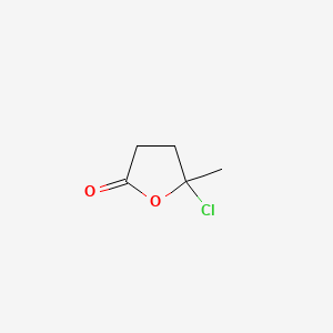 molecular formula C5H7ClO2 B12858518 Dihydro-5-chloro-5-methyl-2(3H)-furanone CAS No. 40125-55-1
