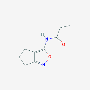 molecular formula C9H12N2O2 B12858545 N-(5,6-Dihydro-4H-cyclopenta[c]isoxazol-3-yl)propionamide 
