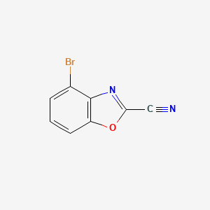 molecular formula C8H3BrN2O B12858628 4-Bromo-2-cyanobenzo[d]oxazole 