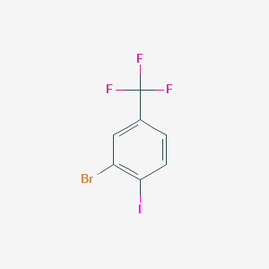 molecular formula C7H3BrF3I B1285863 2-Bromo-1-iodo-4-(trifluoromethyl)benzene CAS No. 481075-58-5