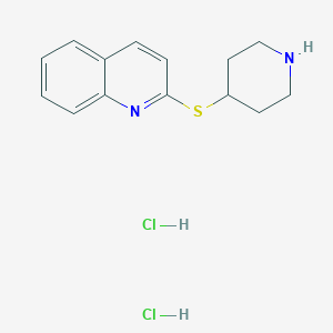 molecular formula C14H18Cl2N2S B12858631 2-(Piperidin-4-ylthio)quinoline dihydrochloride CAS No. 882863-72-1