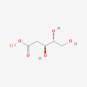 molecular formula C5H9LiO5 B12858633 2-Deoxy-D-ribonic acid lithium salt 