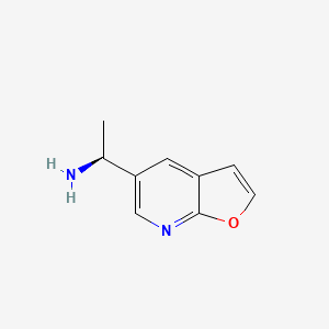 molecular formula C9H10N2O B12858645 (S)-1-(Furo[2,3-b]pyridin-5-yl)ethanamine 