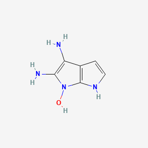 molecular formula C6H8N4O B12858651 2,3-Diaminopyrrolo[2,3-b]pyrrol-1(6H)-ol 