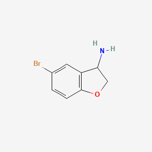 molecular formula C8H8BrNO B1285866 5-Bromo-2,3-dihydro-3-benzofuranamine CAS No. 885280-79-5