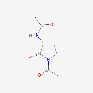 molecular formula C8H12N2O3 B12858668 N-(1-Acetyl-2-oxopyrrolidin-3-yl)acetamide 
