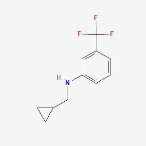 molecular formula C11H12F3N B1285867 N-(cyclopropylmethyl)-3-(trifluoromethyl)aniline CAS No. 887590-43-4
