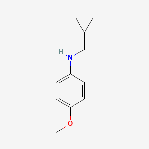 molecular formula C11H15NO B1285868 Cyclopropylmethyl-(4-methoxy-phenyl)-amine hydrochloride CAS No. 39959-32-5