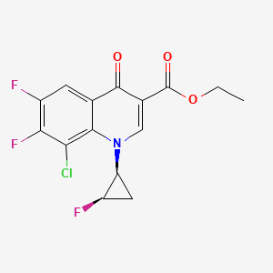 molecular formula C15H11ClF3NO3 B12858683 Ethyl 8-chloro-6,7-difluoro-1-((1S,2R)-2-fluorocyclopropyl)-4-oxo-1,4-dihydroquinoline-3-carboxylate 