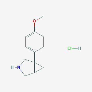 molecular formula C12H16ClNO B128587 1-(p-Methoxyphenyl)-3-azabicyclo[3.1.0]hexane hydrochloride CAS No. 77062-79-4