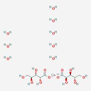 molecular formula C10H34CaO20 B12858711 calcium (2R,3S,4S)-2,3,4,5-tetrahydroxypentanoate octahydrate 