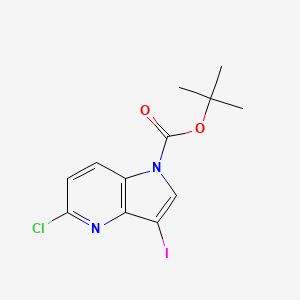 molecular formula C12H12ClIN2O2 B12858729 tert-Butyl 5-chloro-3-iodo-1H-pyrrolo[3,2-b]pyridine-1-carboxylate 