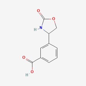 molecular formula C10H9NO4 B12858744 Benzoic acid, 3-(2-oxo-4-oxazolidinyl)- 