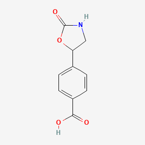 molecular formula C10H9NO4 B12858766 Benzoic acid, 4-(2-oxo-5-oxazolidinyl)- 