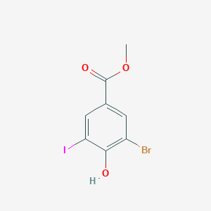 molecular formula C8H6BrIO3 B12858787 Methyl 3-bromo-5-iodo-4-hydroxybenzoate 