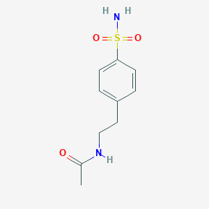 molecular formula C10H14N2O3S B128588 N-{2-[4-(Aminosulfonyl)phenyl]ethyl}acetamide CAS No. 41472-49-5