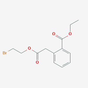 molecular formula C13H15BrO4 B12858809 Ethyl 2-(2-(2-bromoethoxy)-2-oxoethyl)benzoate 