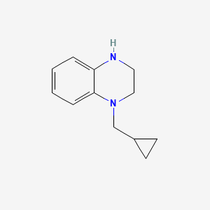 molecular formula C12H16N2 B1285883 1-(Cyclopropylmethyl)-1,2,3,4-tetrahydroquinoxaline CAS No. 939760-04-0