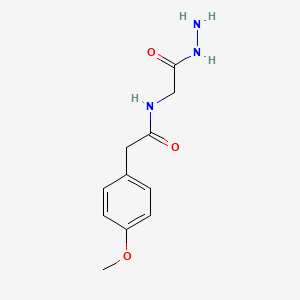 molecular formula C11H15N3O3 B12858847 N-Hydrazinocarbonylmethyl-2-(4-methoxy-phenyl)-acetamide 