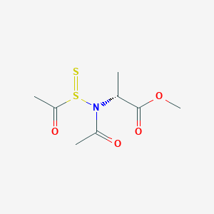 molecular formula C8H13NO4S2 B12858913 Methyl N-acetyl-N-(acetylsulfinothioyl)-D-alaninate 