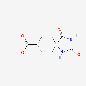 molecular formula C10H14N2O4 B12858968 Methyl 2,4-dioxo-1,3-diazaspiro[4.5]decane-8-carboxylate 