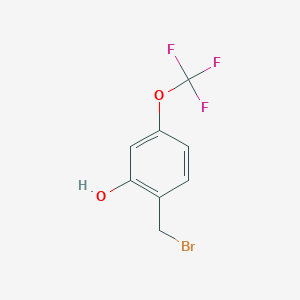 molecular formula C8H6BrF3O2 B12858971 2-(Bromomethyl)-5-(trifluoromethoxy)phenol 