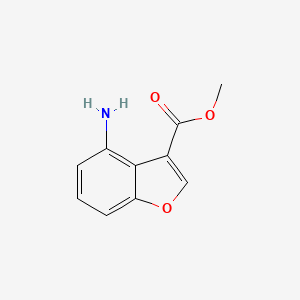 molecular formula C10H9NO3 B12858975 Methyl 4-aminobenzofuran-3-carboxylate 
