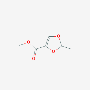 molecular formula C6H8O4 B012859 Methyl 2-methyl-1,3-dioxole-4-carboxylate CAS No. 101544-32-5
