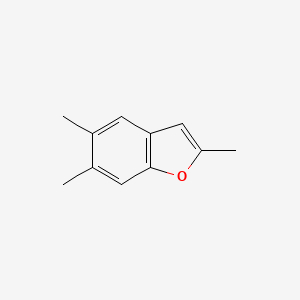 molecular formula C11H12O B12859000 2,5,6-Trimethyl-1-benzofuran CAS No. 92016-80-3