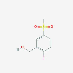 molecular formula C8H9FO3S B12859048 2-Fluoro-5-(methylsulphonyl)benzyl alcohol 