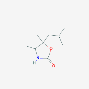molecular formula C9H17NO2 B12859093 5-Isobutyl-4,5-dimethyloxazolidin-2-one 