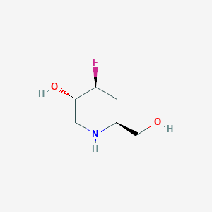 molecular formula C6H12FNO2 B128591 (3S,4S,6S)-4-fluoro-6-(hydroxymethyl)piperidin-3-ol CAS No. 151253-51-9
