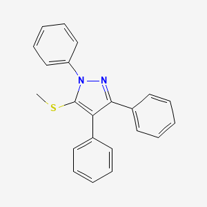 molecular formula C22H18N2S B12859114 5-Methylthio-1,3,4-triphenyl-1H-pyrazole CAS No. 475094-43-0