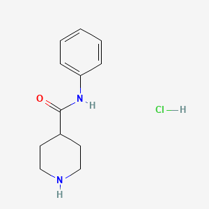 molecular formula C12H17ClN2O B1285912 N-Phenyl-4-piperidinecarboxamide hydrochloride CAS No. 73415-54-0