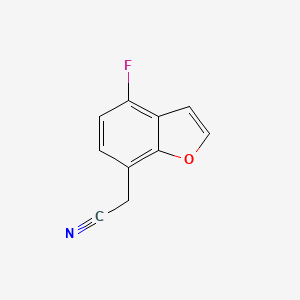 molecular formula C10H6FNO B12859158 2-(4-fluoro-1-benzofuran-7-yl)acetonitrile 