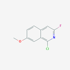 molecular formula C10H7ClFNO B12859160 1-Chloro-3-fluoro-7-methoxyisoquinoline 